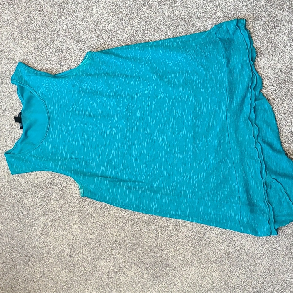 Blue High Low Tank Top